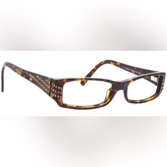 Prada Eyeglasses VPR 07L 2AU-1O1 Crystals eyewear Rhinestones glasses Frames - Picture 1 of 11